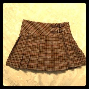 Ralph Lauren girls Pleated Wool Wraparound Skirt